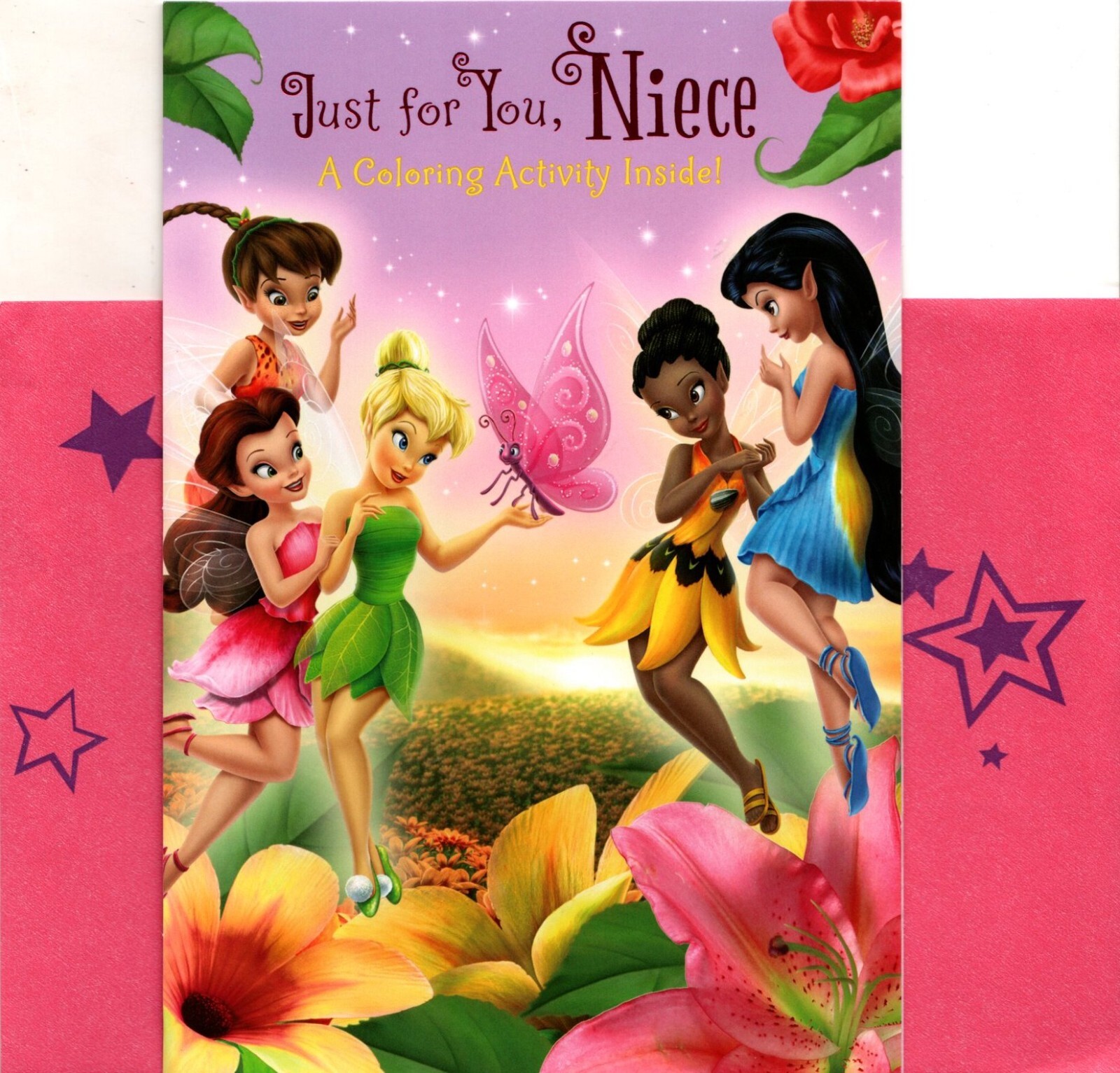 Walt Disney Happy Birthday Niece Tinker Bell Fairy Fairies Hallmark Card