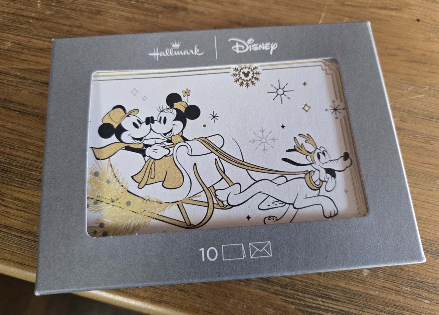 Hallmark Disney Winter Holiday Greeting 10 Cards Mickey Minnie Mouse Pluto 2025