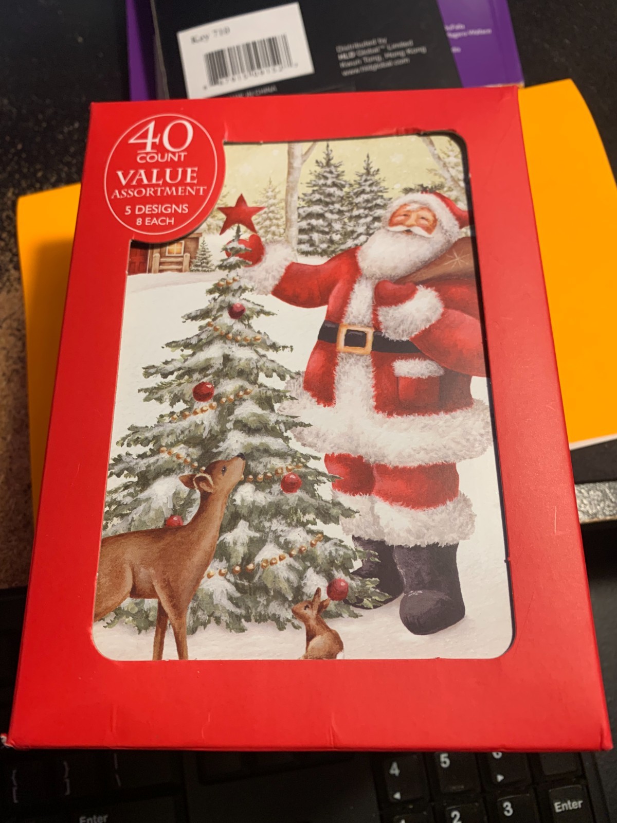 HOLIDAY GREETINGS CARDS 40 COUNT VALUE ASSORTMENT BOX ~ CHRISTMAS