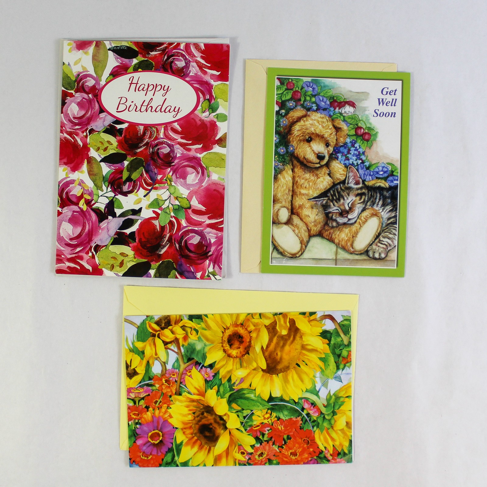 Lot of 10 Greeting Cards Birthday Christmas Thank You & More