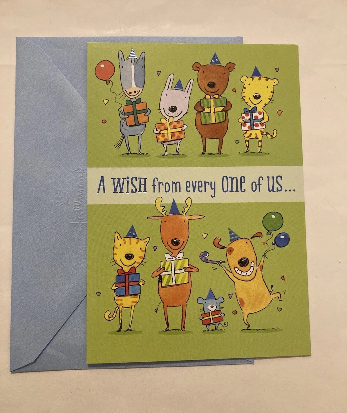 Funny Happy Birthday HALLMARK Greeting Card A Wish From Every One Of Us