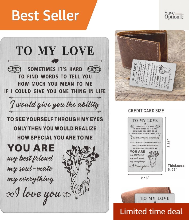 I Love You Gifts for Women Her, Romantic Wedding Card for Girlfriend Wife, Fe…