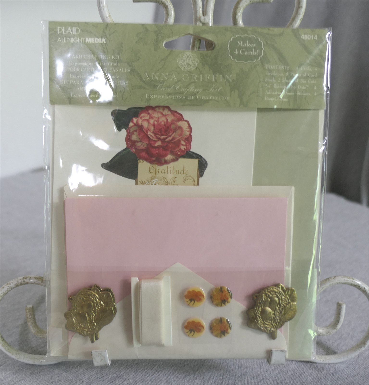 NEW Vintage Anna Griffin Pack of 3D “Expressions of Gratitude” Card Crafting Kit