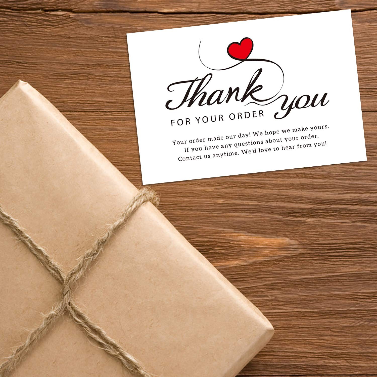 50 PCS Thank You for Your Order Cards Customer Postcards Purchase Inserts
