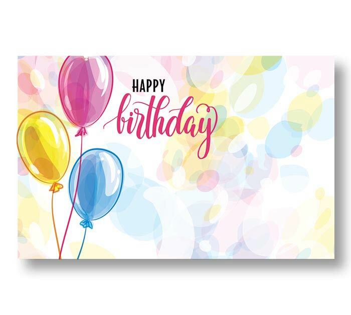 Happy Birthday Pastels Enclosure Card #63 2 1/4” X 3 1/2 Gift Supply 50 Pack
