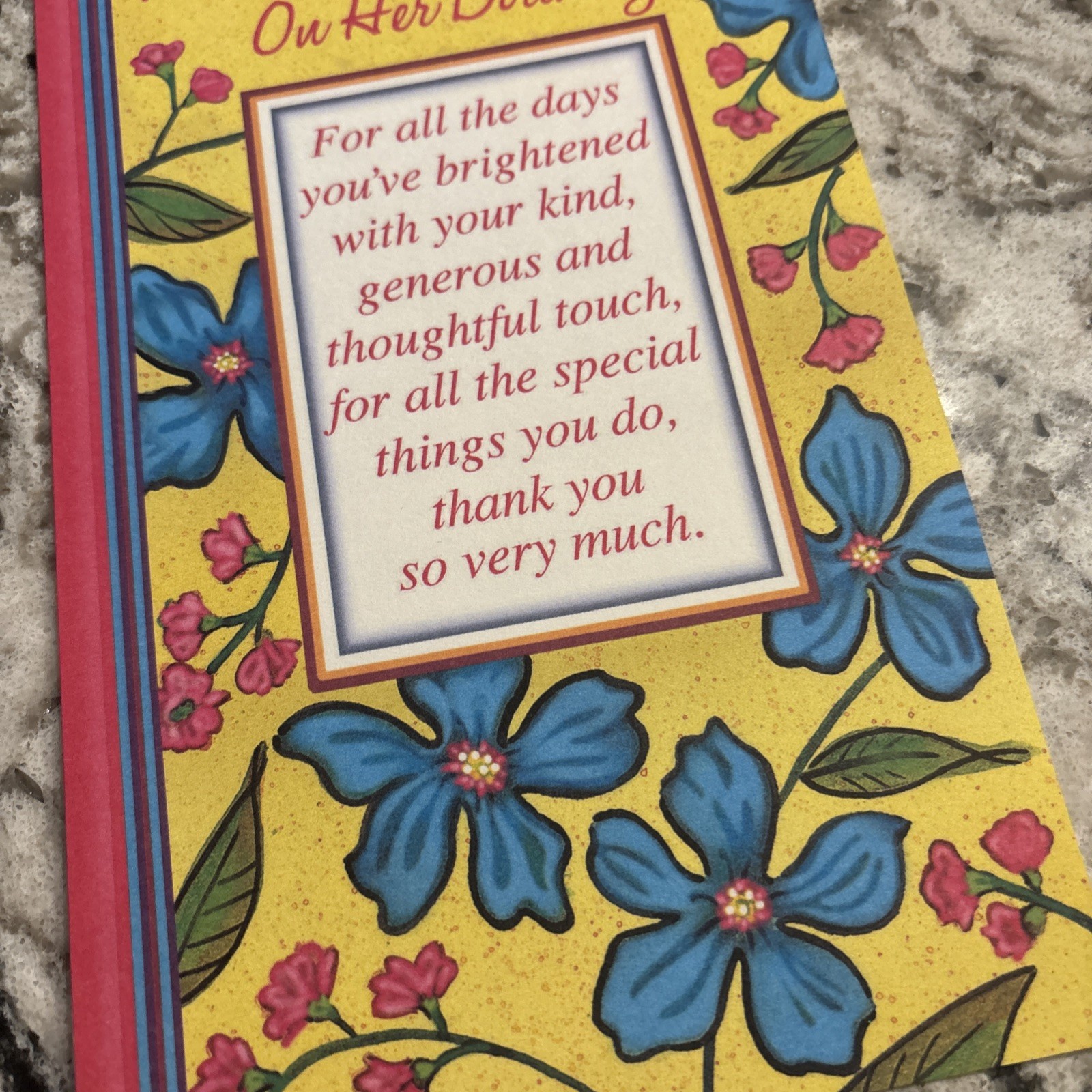Birthday GODMOTHER Kind Thoughtful 5’x7.75″ Stockwell Greeting Card