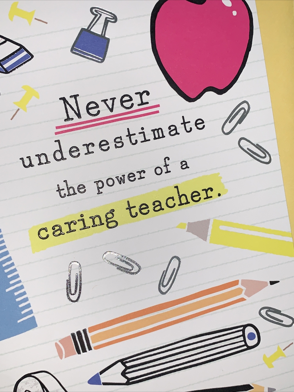 Hallmark Appreciation Card: Thank You For All You Do Caring Teacher/Coach/Mentor