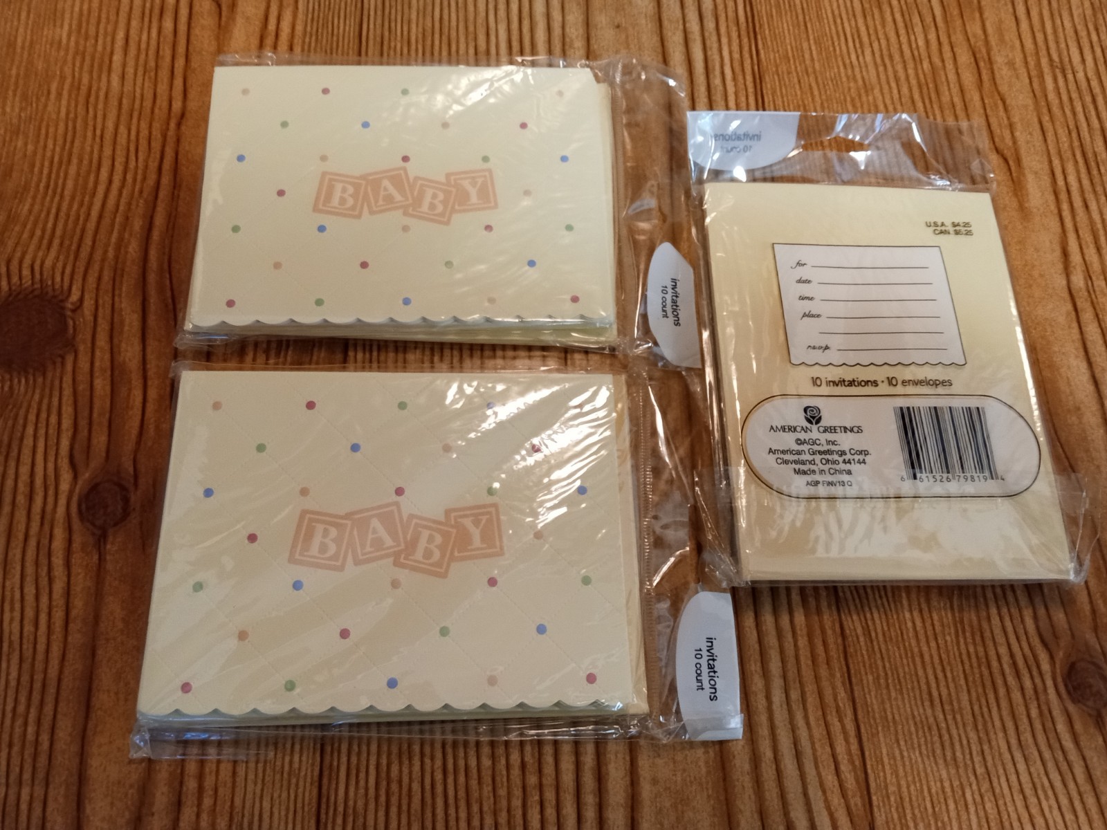 American Greeting & Gartner Baby Shower Invitations 50 Card/Envelopes Lot