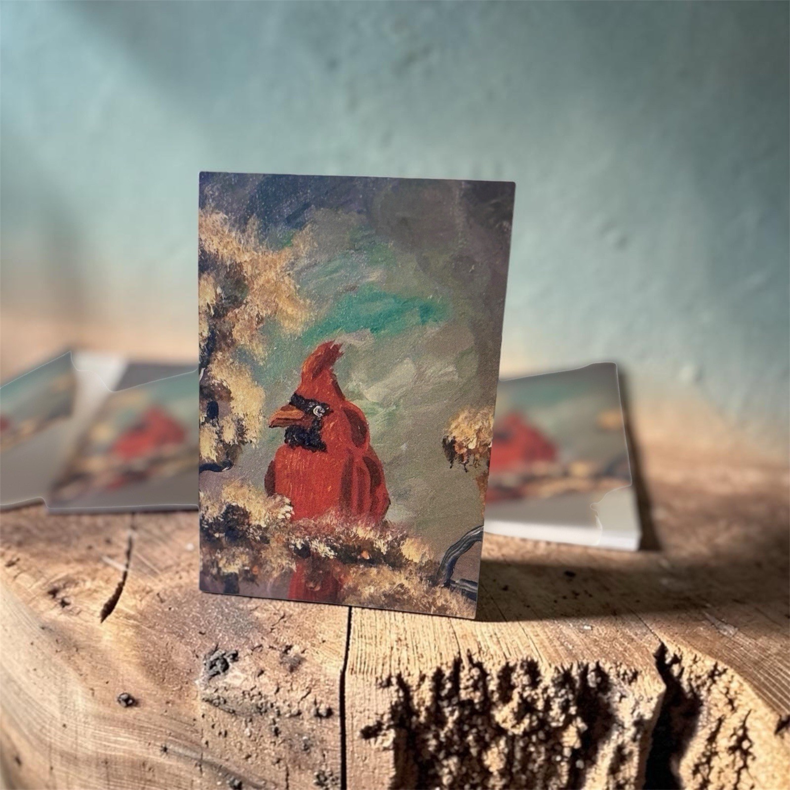 Cardinal Remembrance Greeting Card Set of 5 by Briefcase Artist
