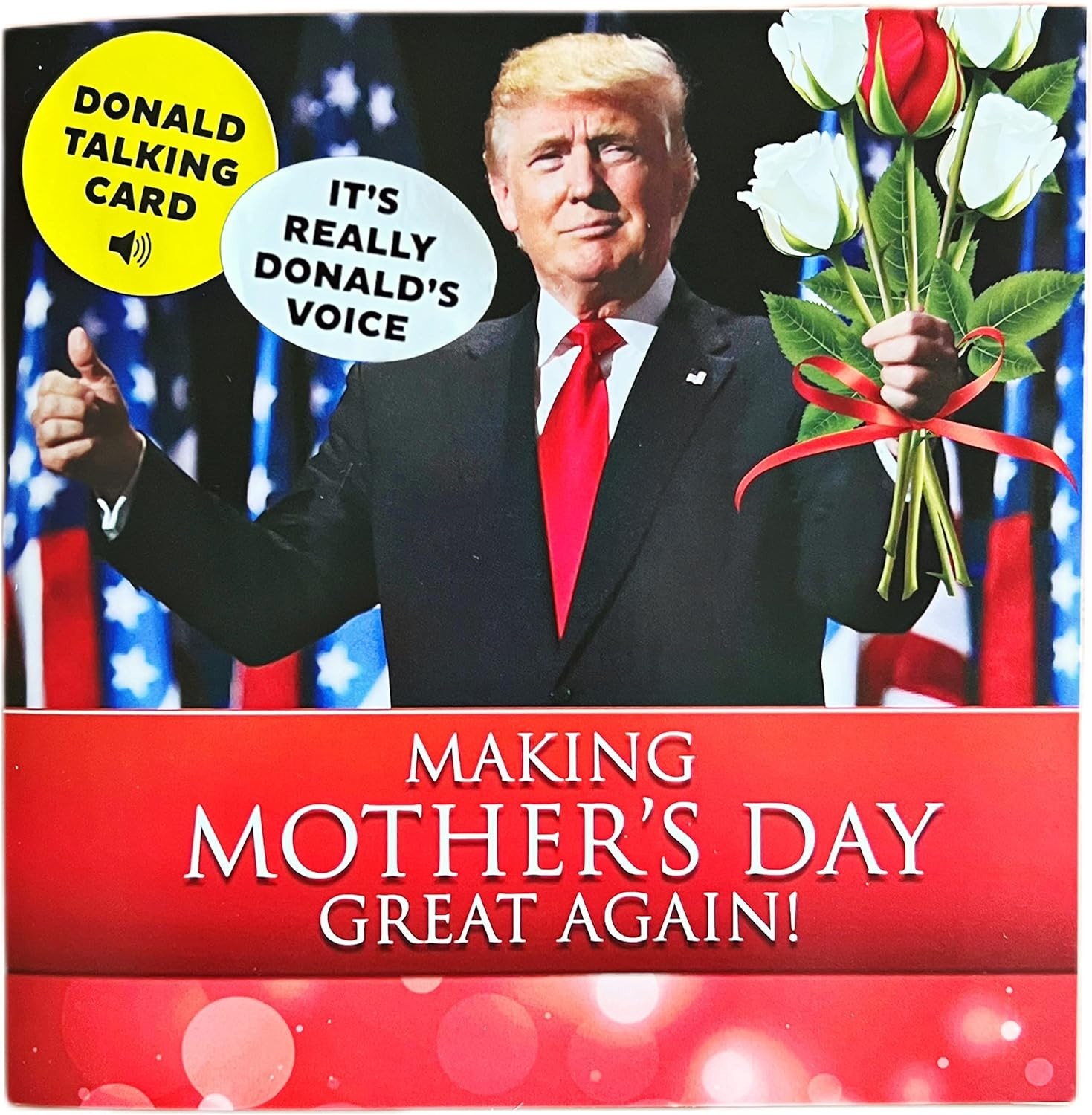 Presidential Talking Mother’s Day Card: Trump’s Voice & Patriotic Design