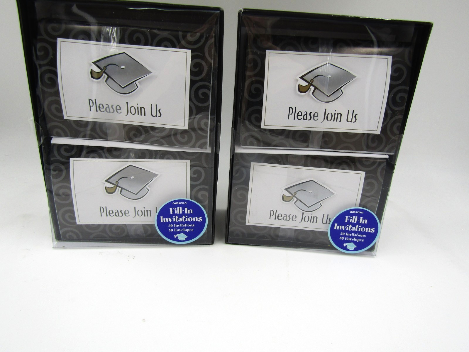 Graduation Party Invitations 2 boxes of 50 Count with Envelopes Fill-In Info