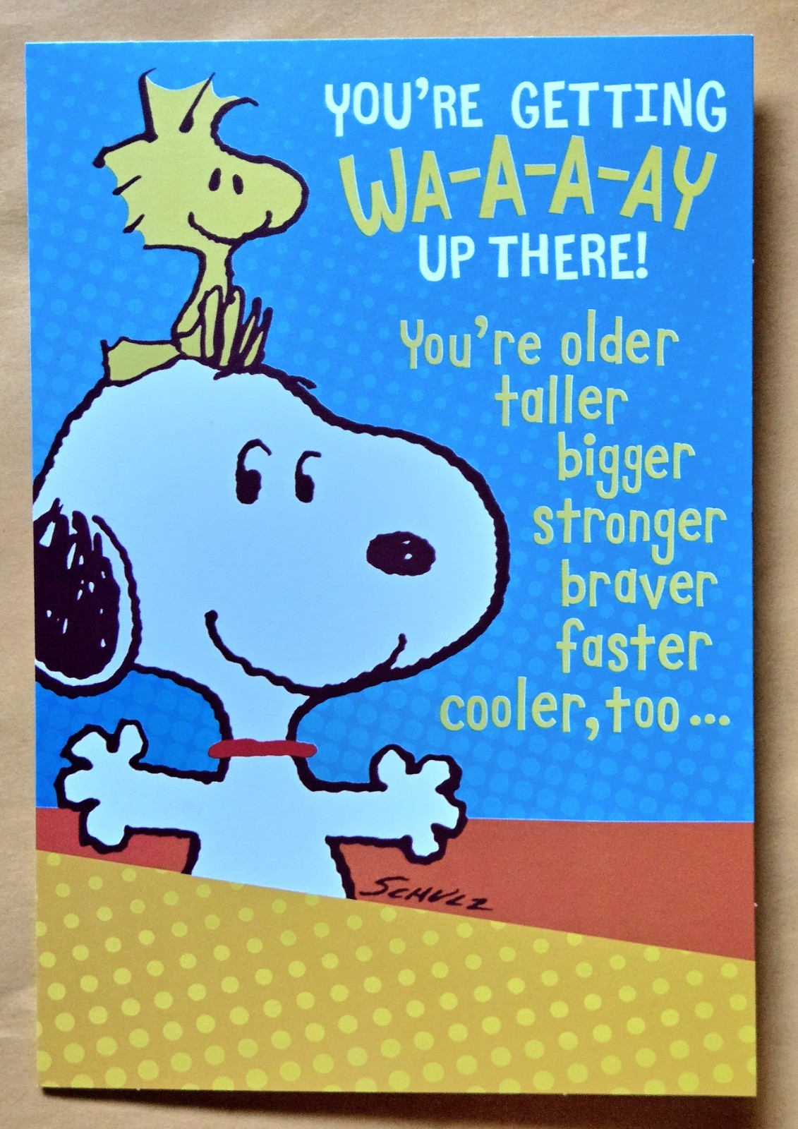 Peanuts Snoopy Birthday Greeting Card (+ Envelope 5×7″).