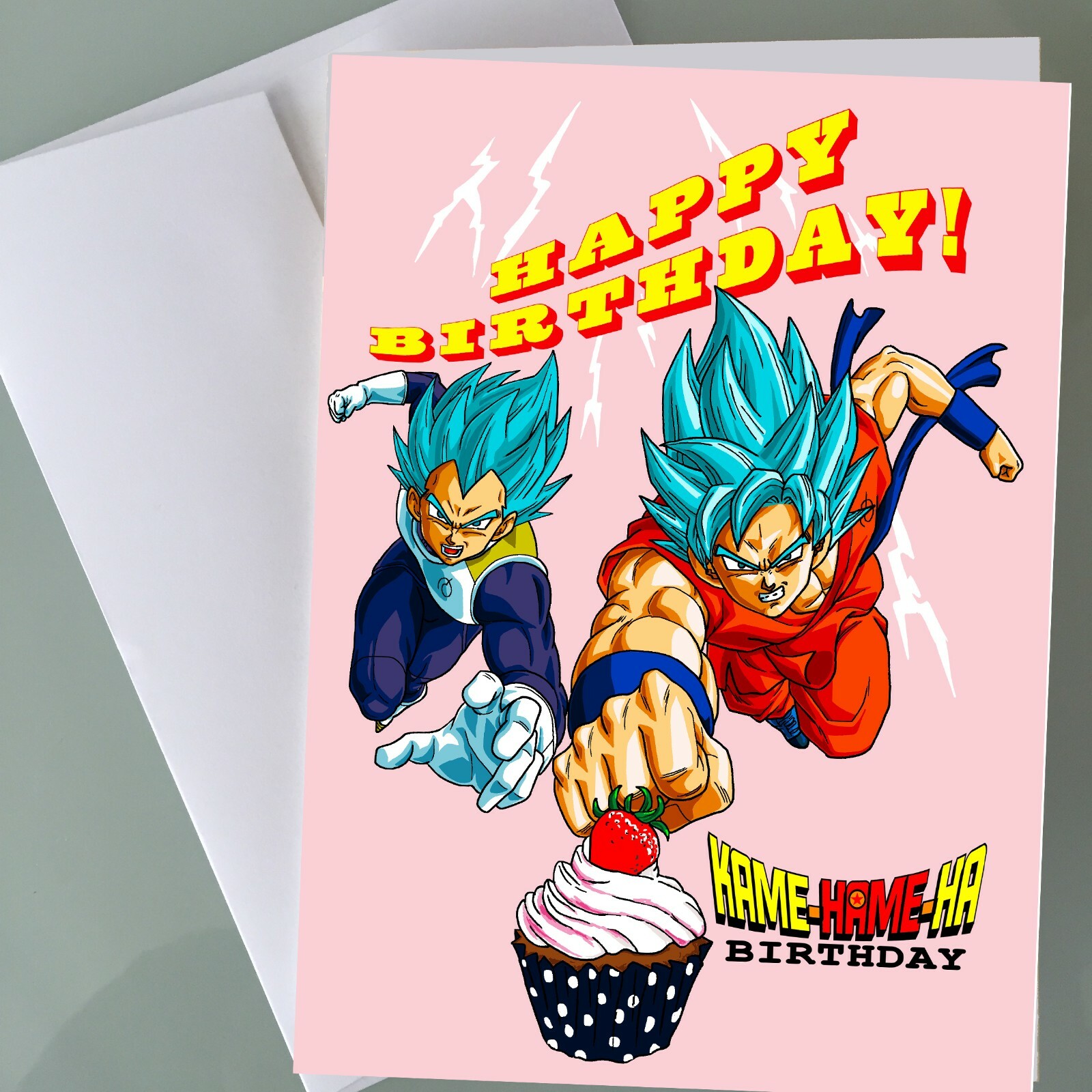 Dragon Ball Z Birthday Card Goku – Funny Birthday Card Boys Anime Fan Art Happy