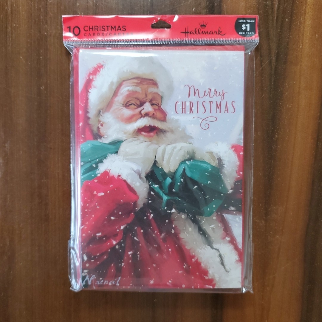 Merry Christmas 10 Card Pack Friends Family Christmas Hallmark Santa St Nicholas