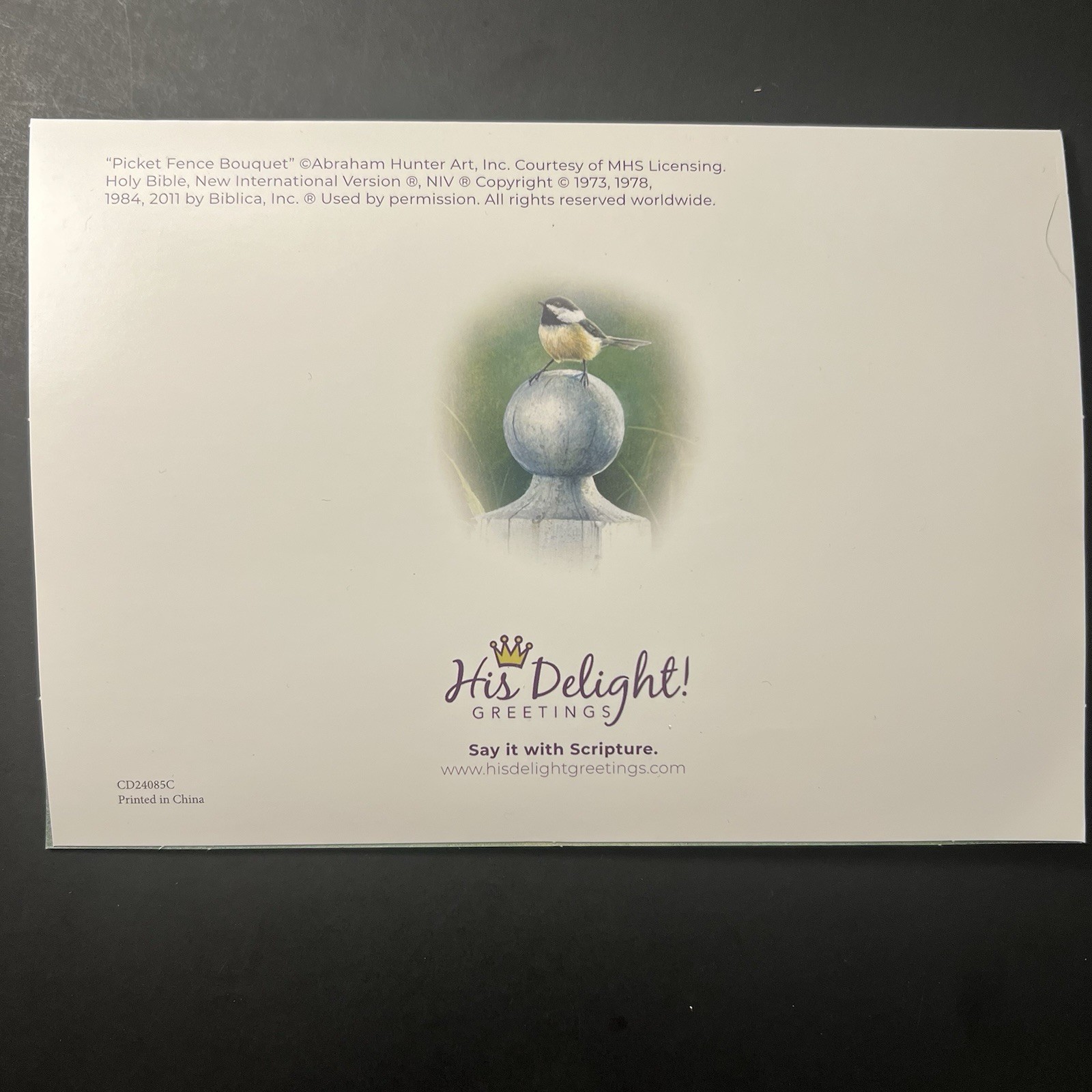 Chickadee EASTER Card Beautiful Full Color Interior! BOOKMARK/Env/Tag/Seal/Stamp