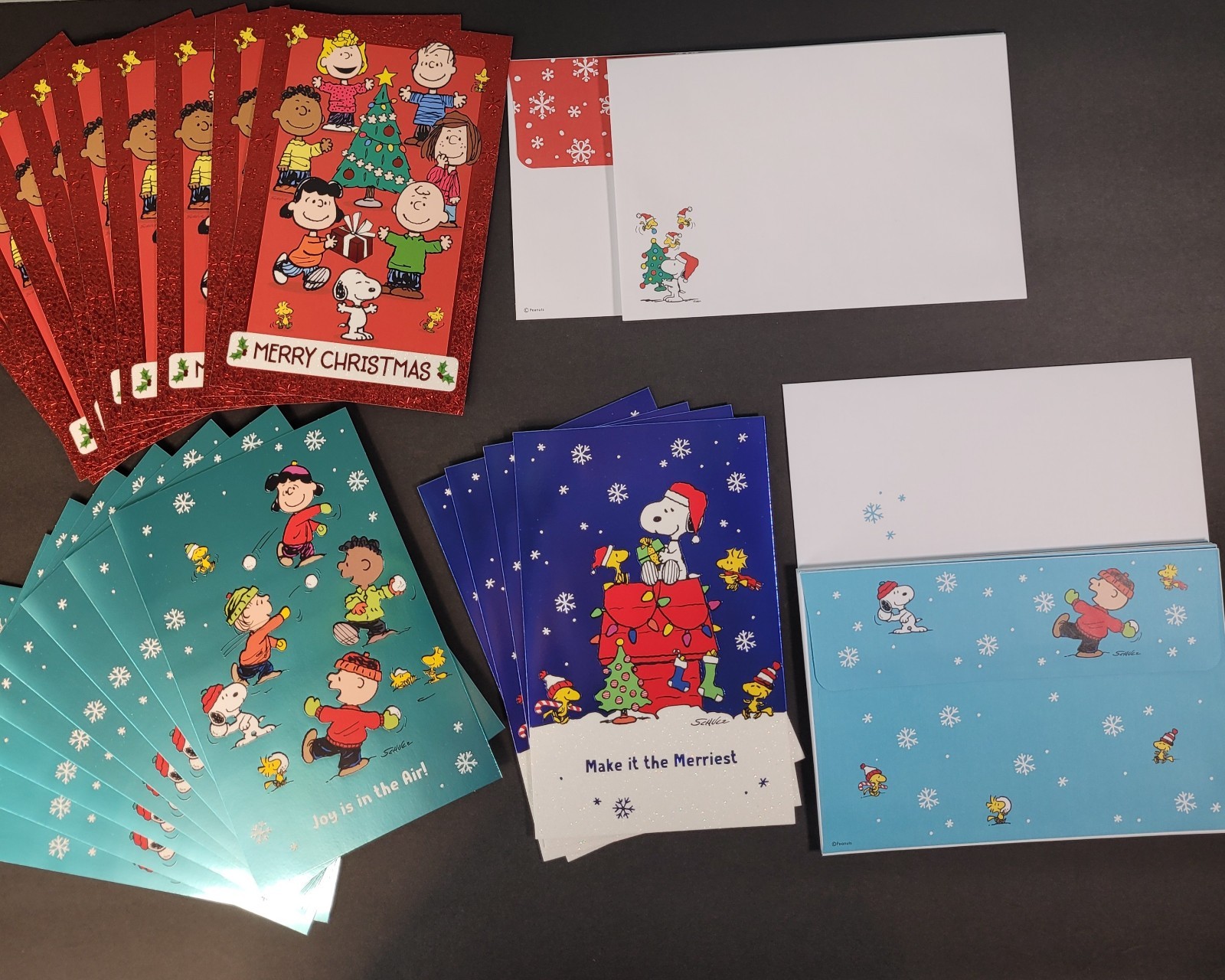 MERRY CHRISTMAS CHARLIE BROWN Peanuts Greeting 21 Cards Lot Hallmark 2023 2024