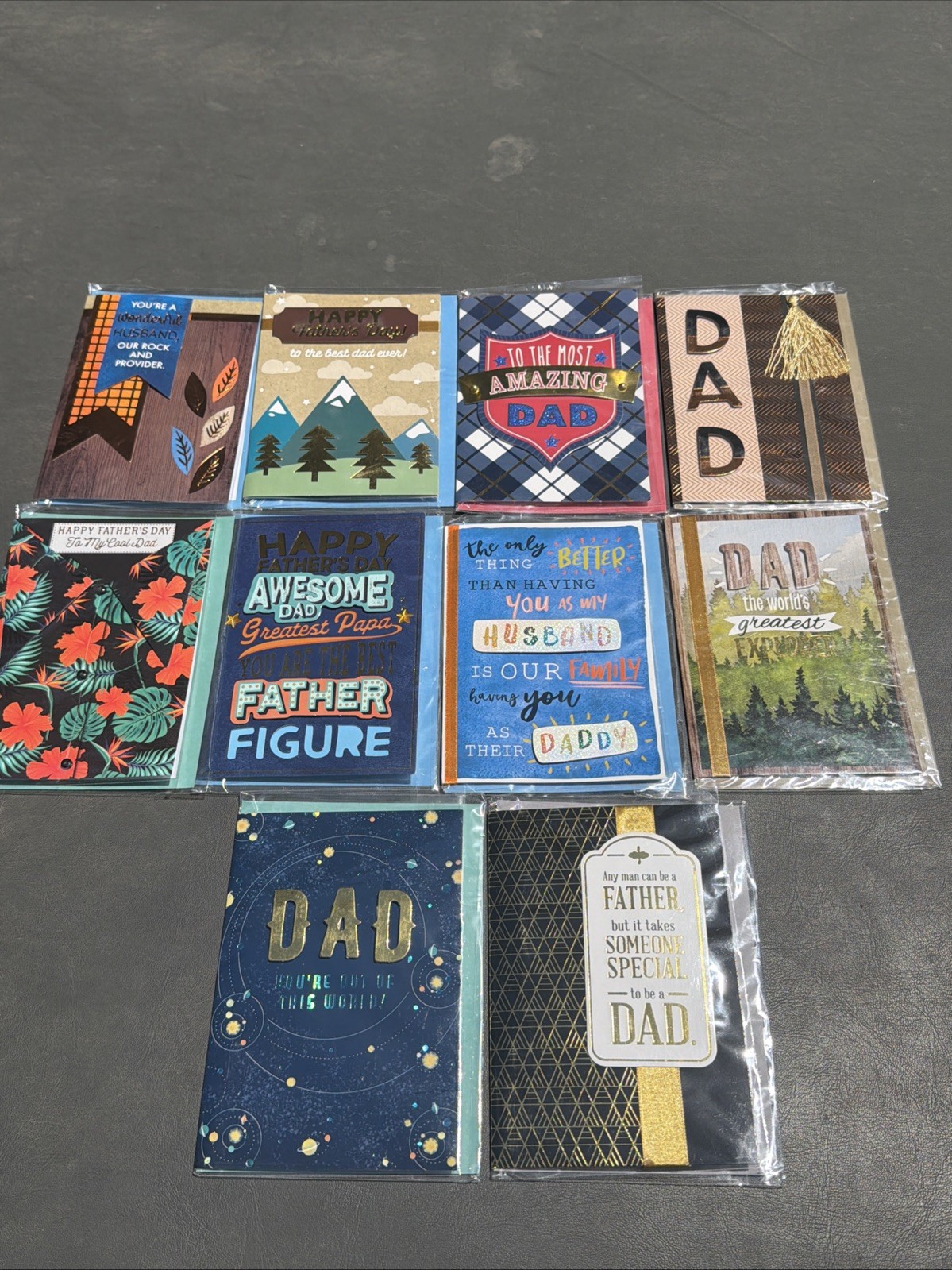 VOILA lot of 10 FATHER’S DAY DAD HUSBAND Greeting Cards NEW Assorted 3D