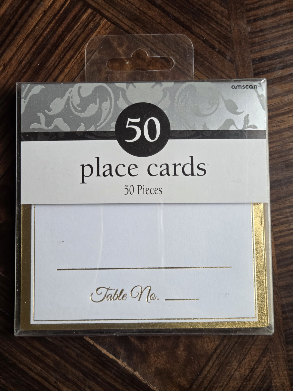 Bulk Set of 48 Gold Bordered Place Cards for Events – Brand New