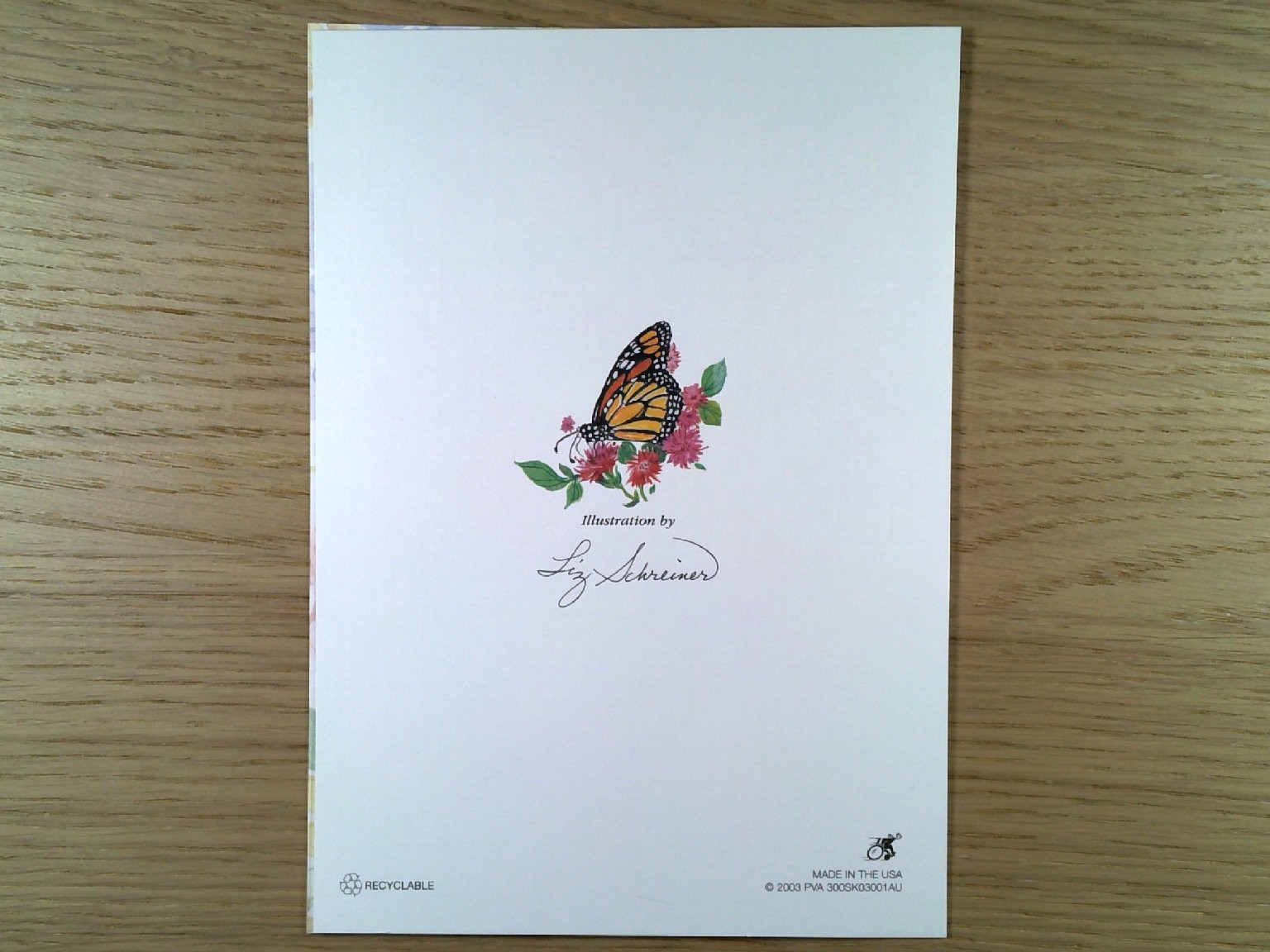 Floral Butterfly Greeting Card “How often I think about you” PVA USA