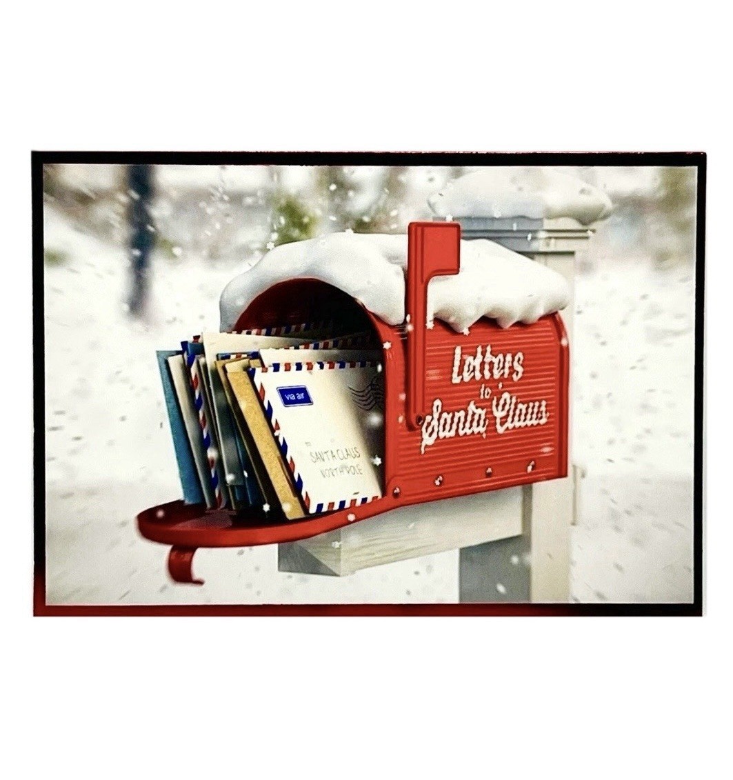 Pinecone 12 Pack Christmas Cards w/ Envelopes Letters To Santa Mailbox NEW