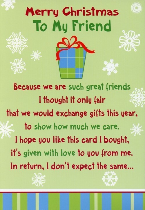 Merry Christmas To My Friend – Christmas Greeting Card – 21118