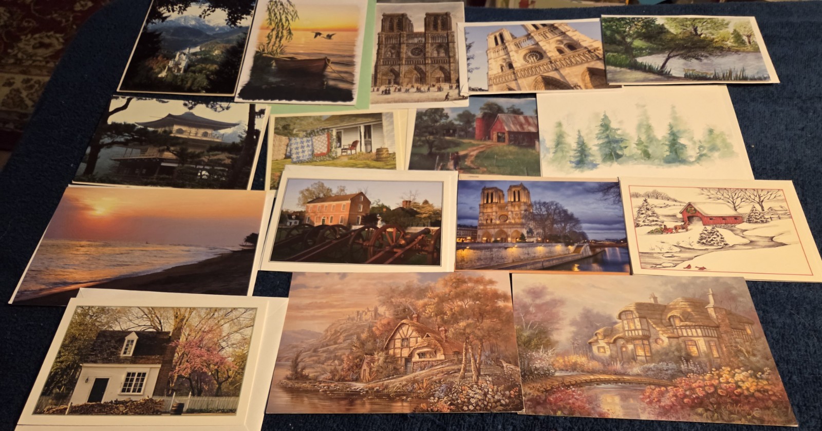 Large Lot of 40 Assorted SCENIC Greeting Note Cards with Envelopes Lot B