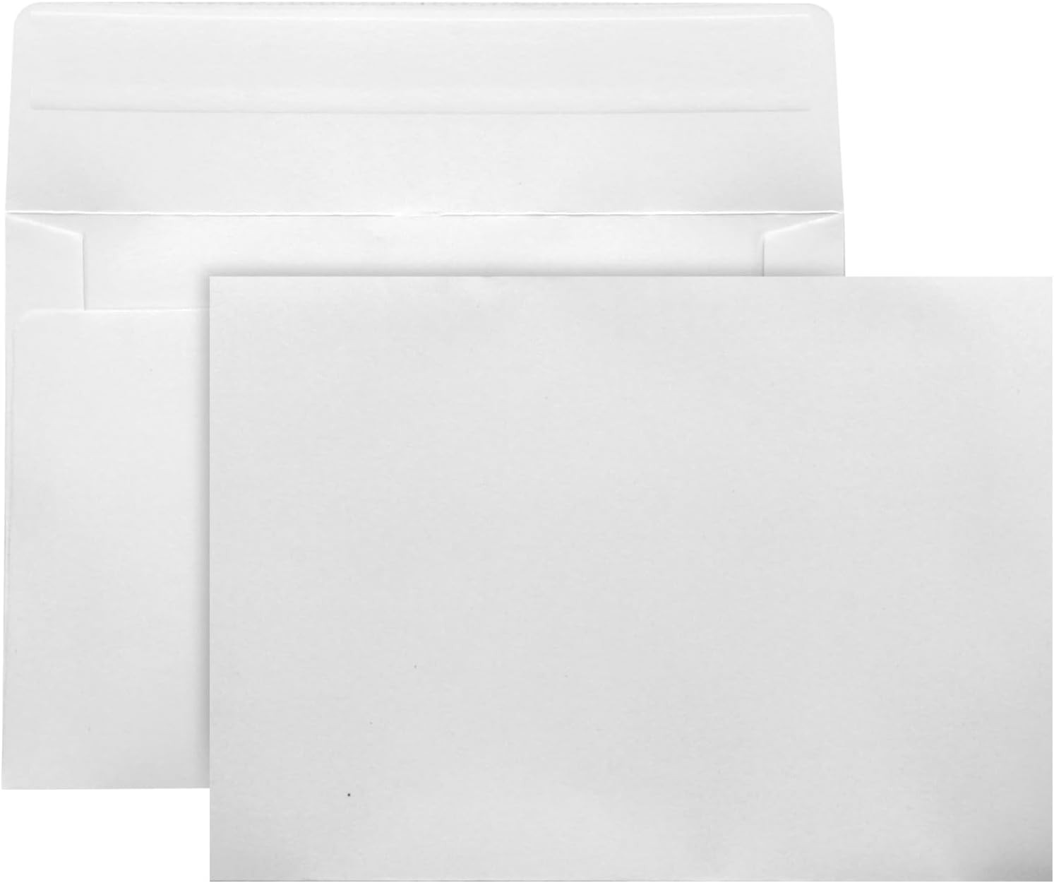 50 Pack White A7 & 5×7 Self-Sealing Envelopes for Invitations, Photos, Cards