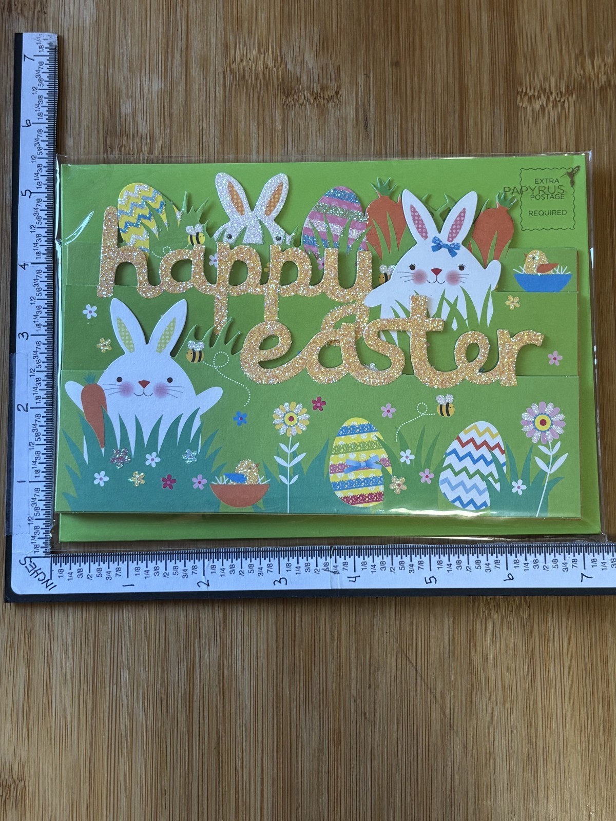 Papyrus Easter Greeting Card Note Spring Cute Bunny Easter Egg Hunt Stand Happy