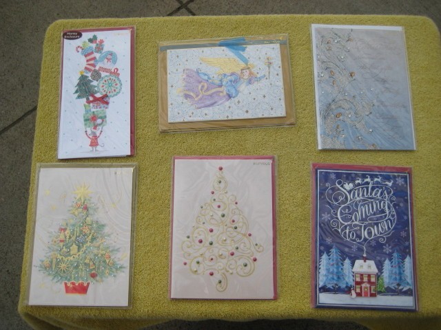 Lot of 6 PAPYRUS Christmas Holiday Cards new sealed # D