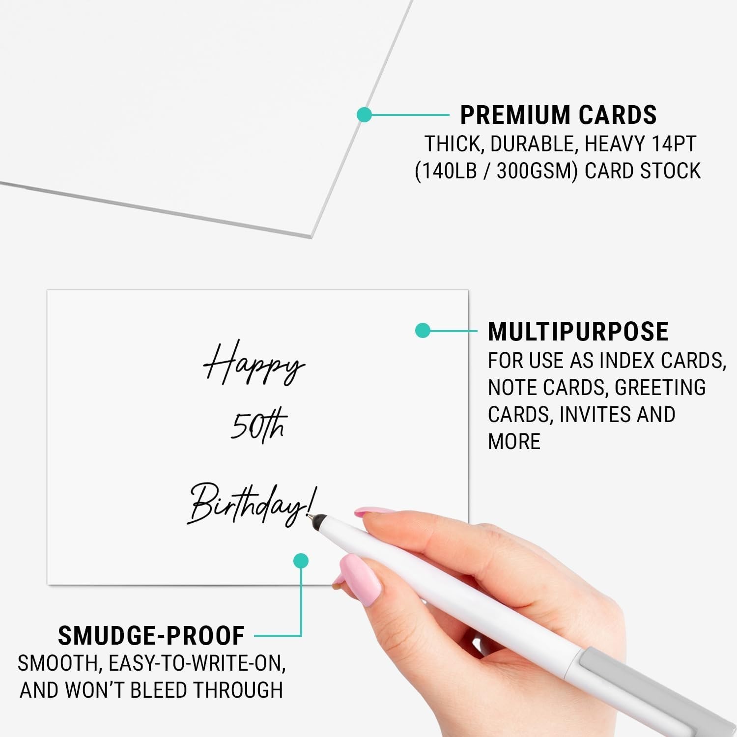 Thick Cardstock Note Cards 3.5×5 – Perfect for Writing & Stamping