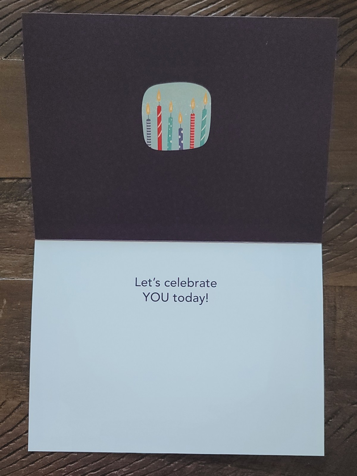 Unknown Brand Happy Birthday Card Celebrate YOU Graphic Candles W/ Envelope