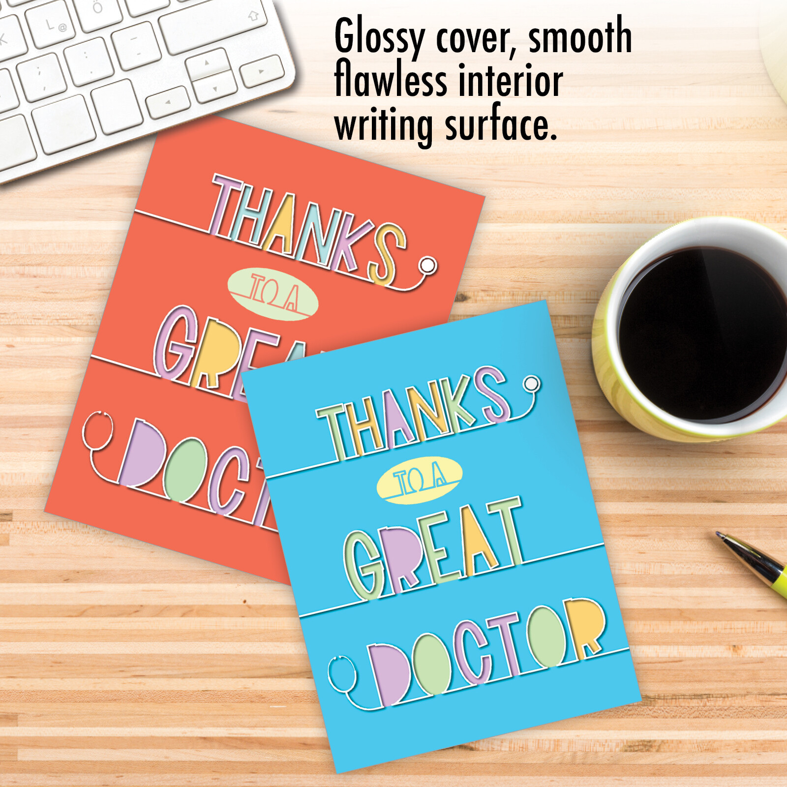 20 Asst’d Thank You Card Set 4×5.12″ w/ Envelope (10 Designs) Doctor Gratitude