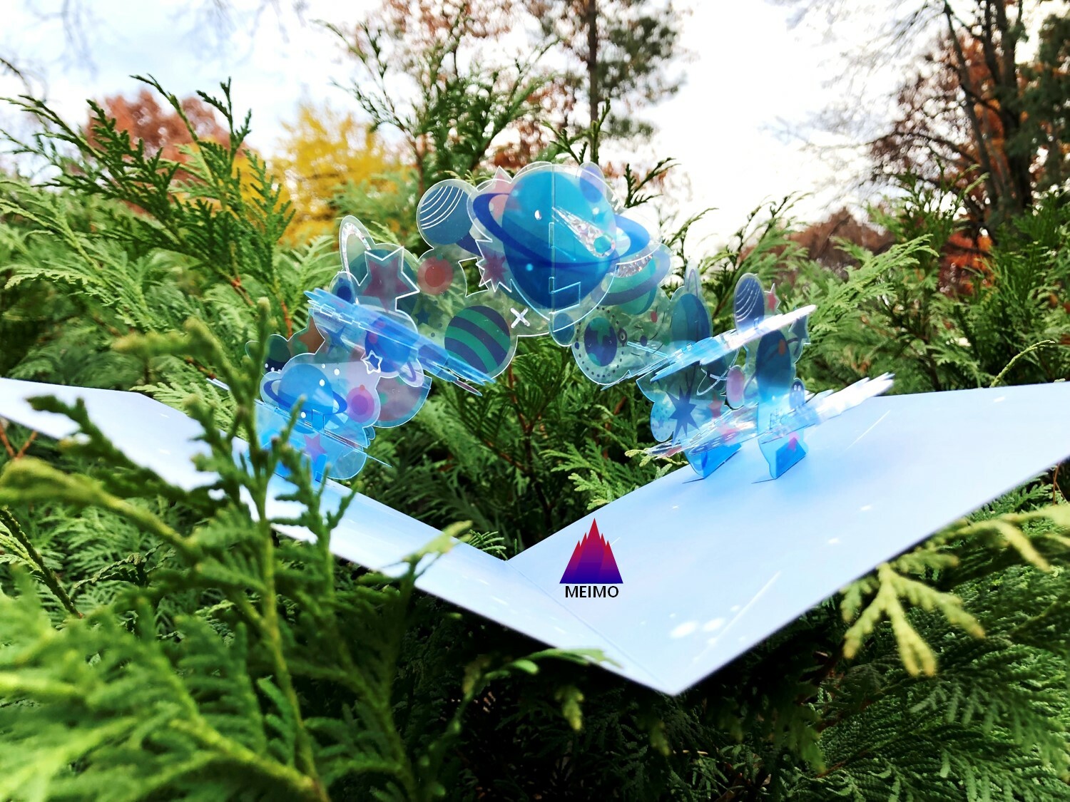 3D Pop Up Greeting Card Handmade Space Planet Science Universe Birthday Holidays
