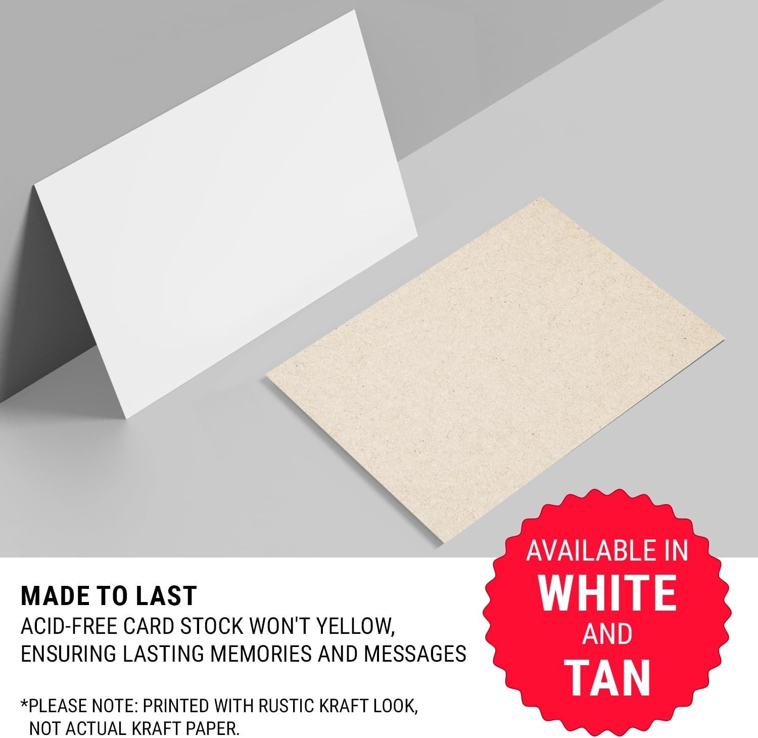 Thick Cardstock Note Cards 3.5×5 – Perfect for Writing & Stamping
