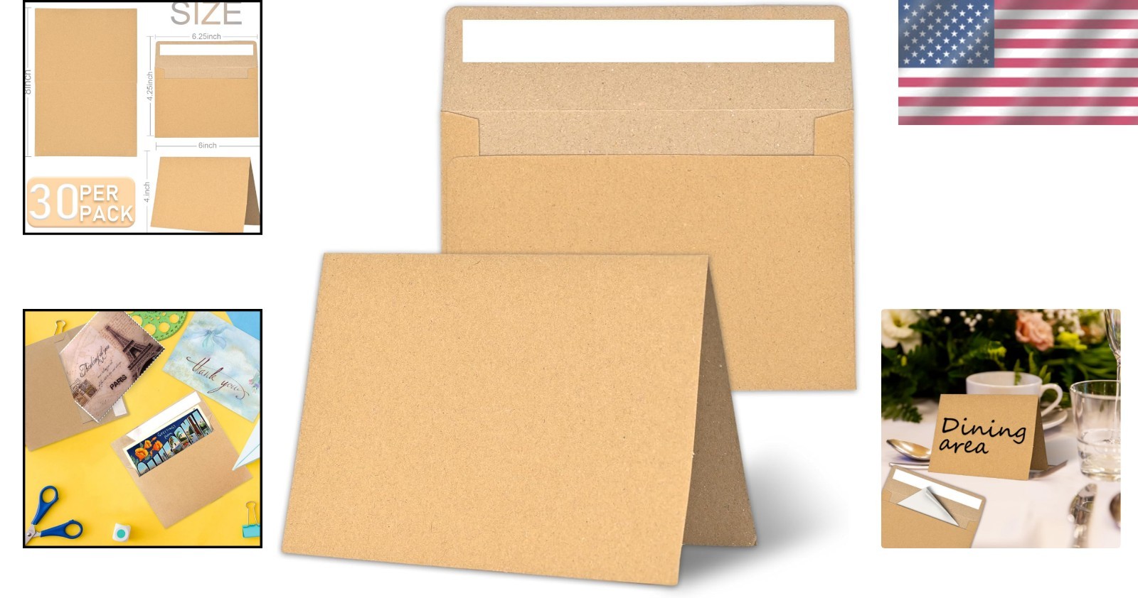 Elegant A4 Blank Cards & Envelopes Set – 60 Count for Personalized Occasions