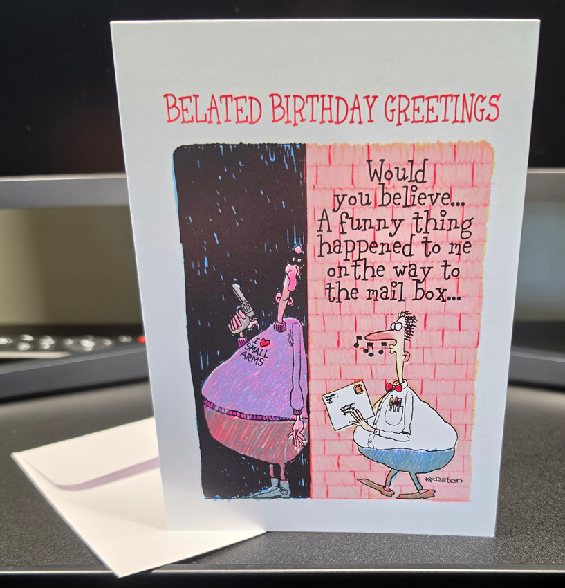Birthday Card w Envelope Adult Humor Funny Belated Bday Excuses