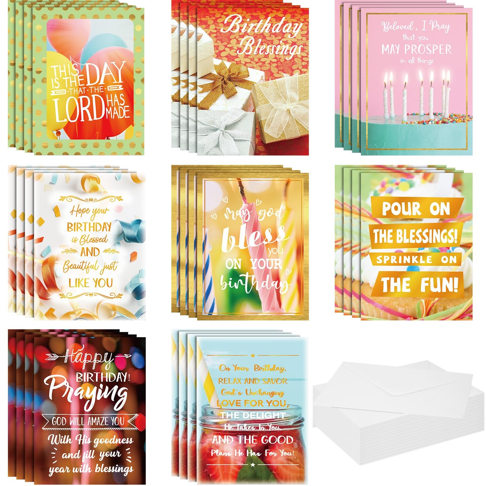 Affrolling 32 Pcs Assorted Religious about 8 x 6 inches/ 20 x 15 cm, colorful