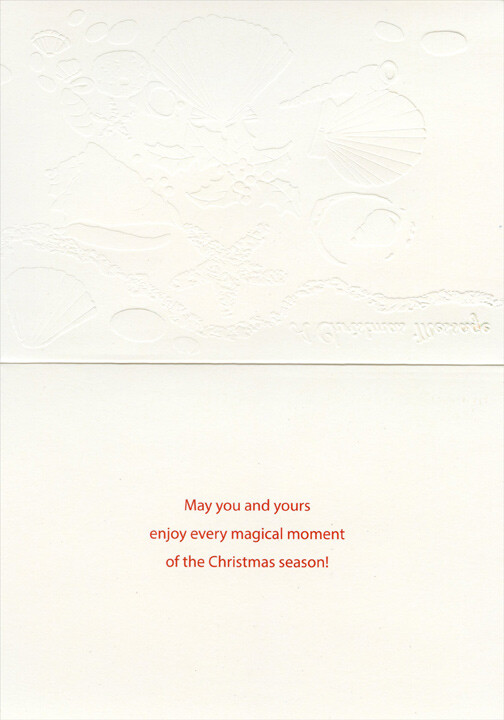 Red Farm Studios Multi Colored Shells on Beach Box of 18 Coastal Christmas Cards