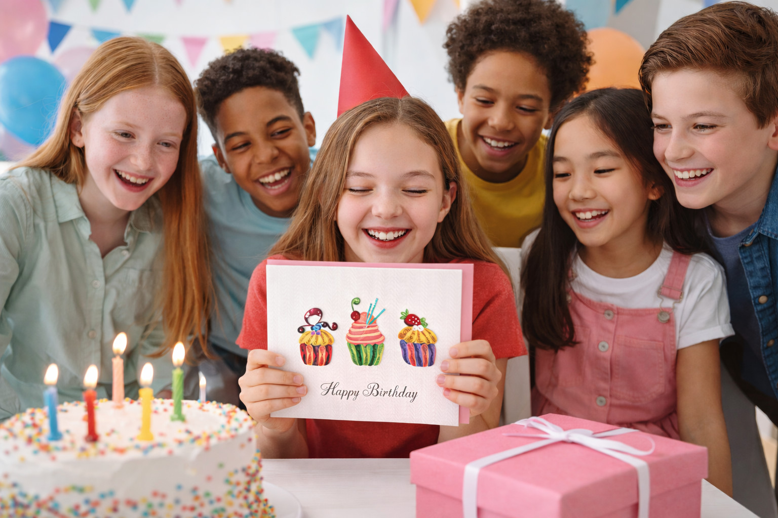 Quilled Happy Birthday Cupcake Card | Handmade Unique Birthday Gift Card