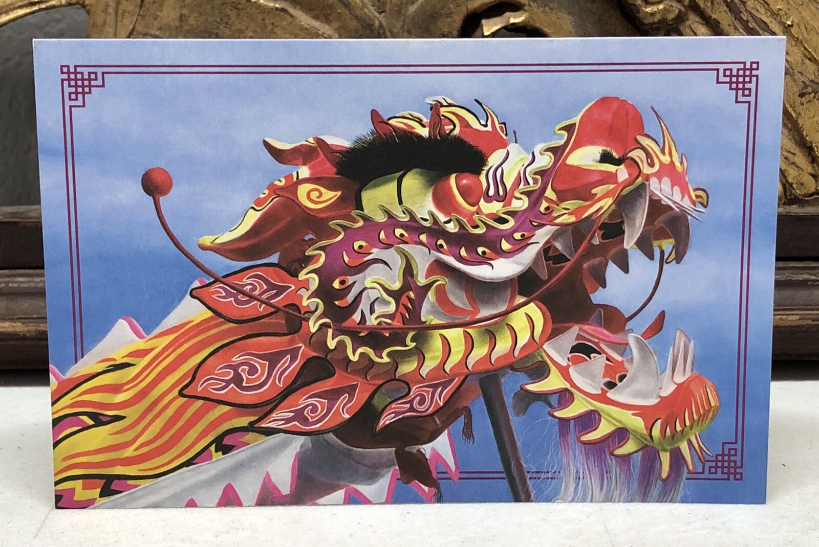 USPS YEAR OF THE DRAGON LUNAR NEW YEAR NOTECARD / GREETING CARD