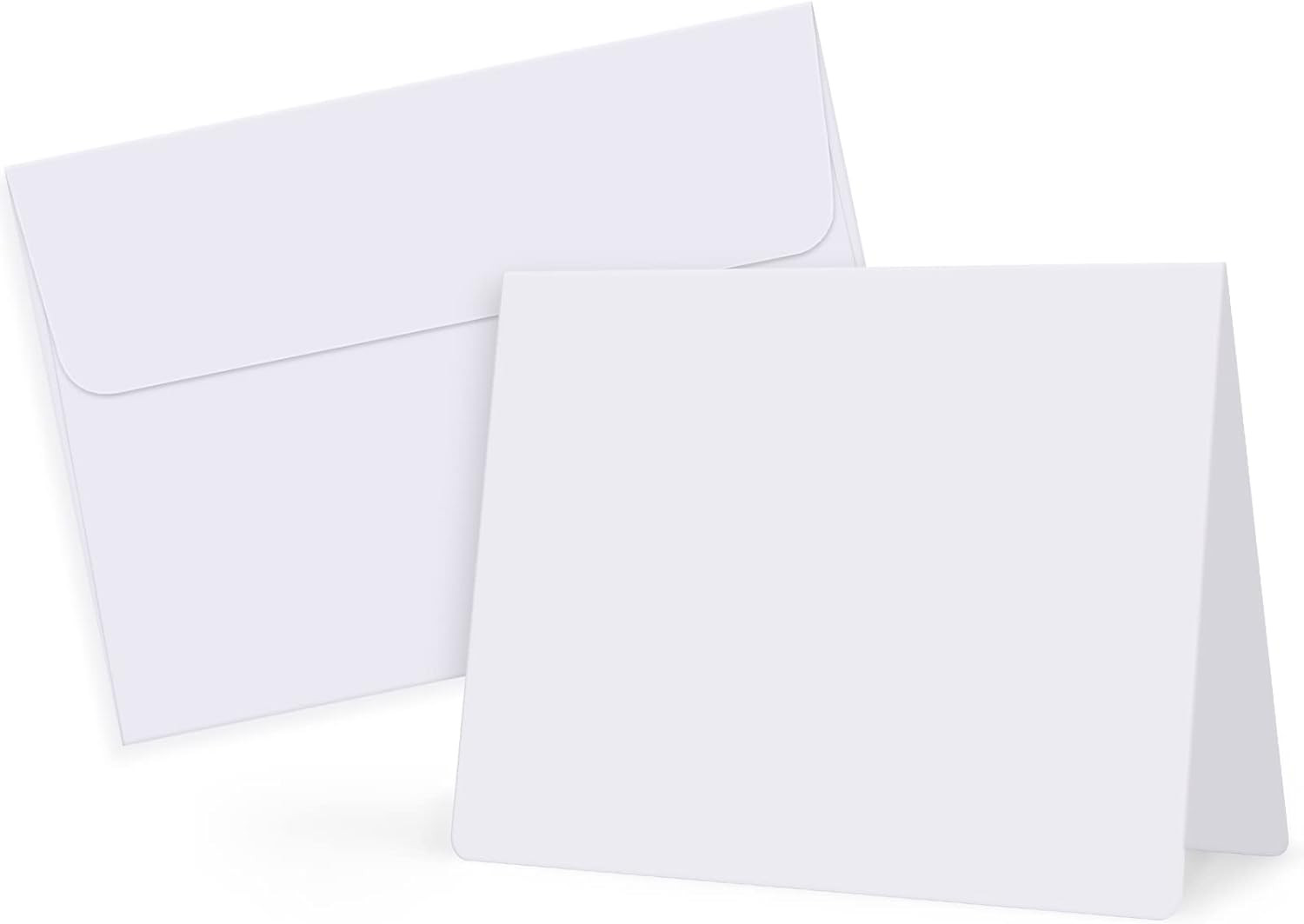 Eupako White Blank Cards and Envelopes 100 Pack – 5X7 Heavyweight Folded Cardsto