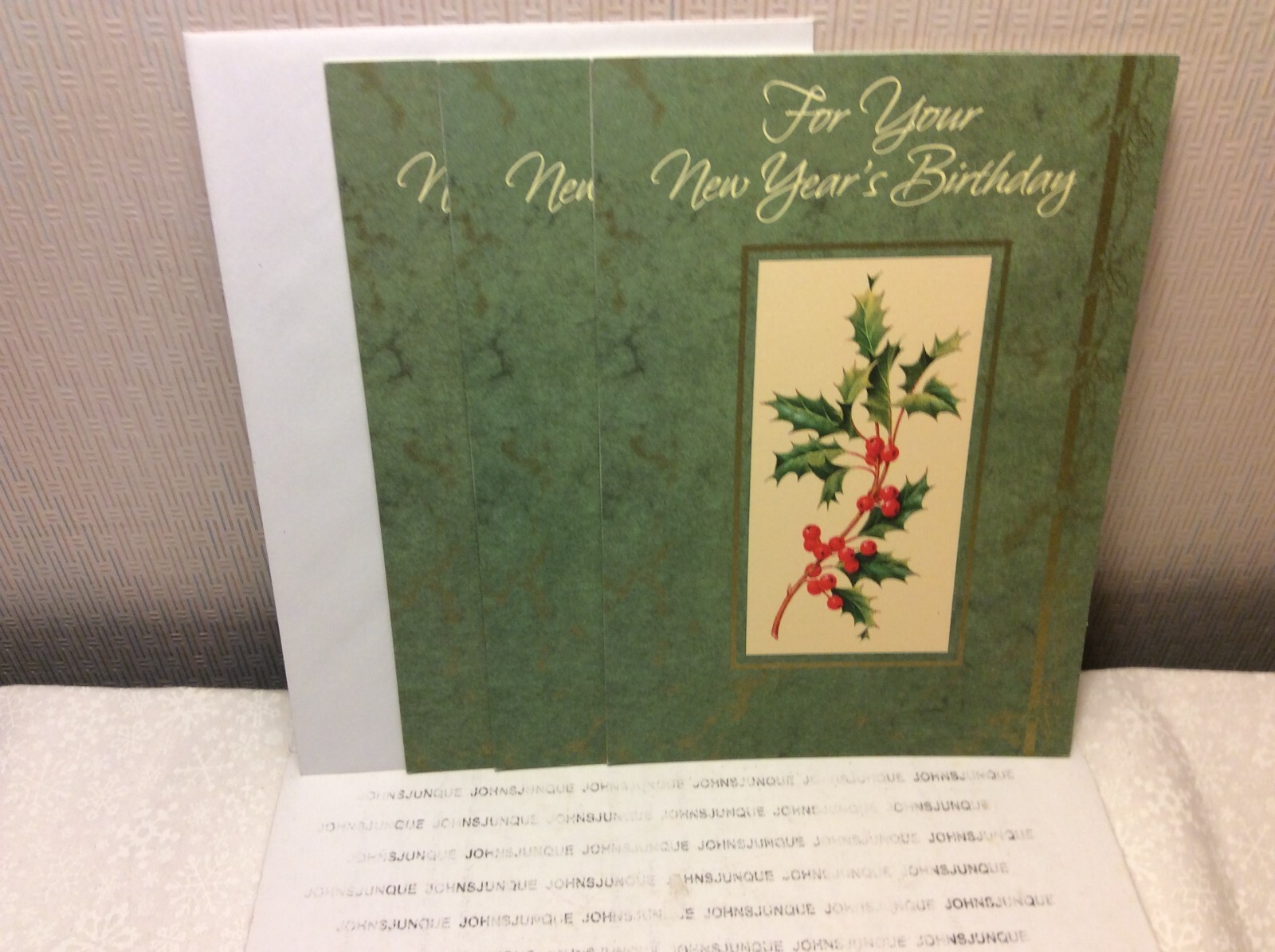 HALLMARK NEW YEAR’S GREETING CARDS New w/envelope LOT OF 3 “Happy Birthday…”