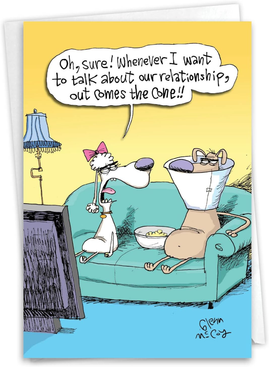 – Humorous Anniversary Greeting Card with 5 X 7 Inch Envelope (1 Card) Couple, H