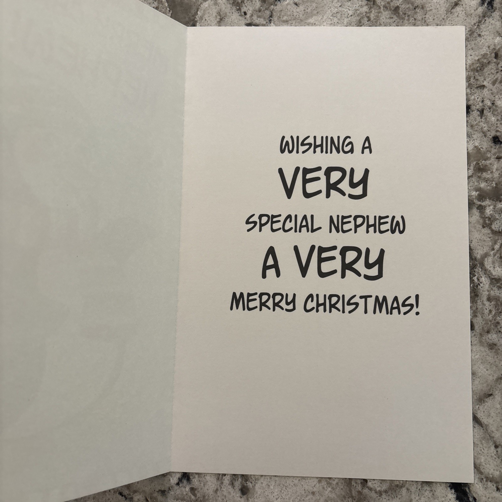 Merry Christmas NEPHEW Special Thoughtful 5”x7.75″ Stockwell Greeting Card