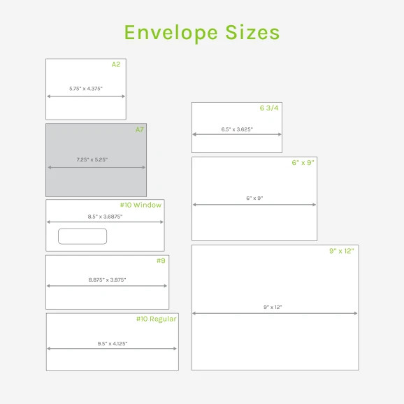 The Paper Studio White A7 Envelopes – 100 Ct (5.25″ x 7.25″) Wedding Invitation