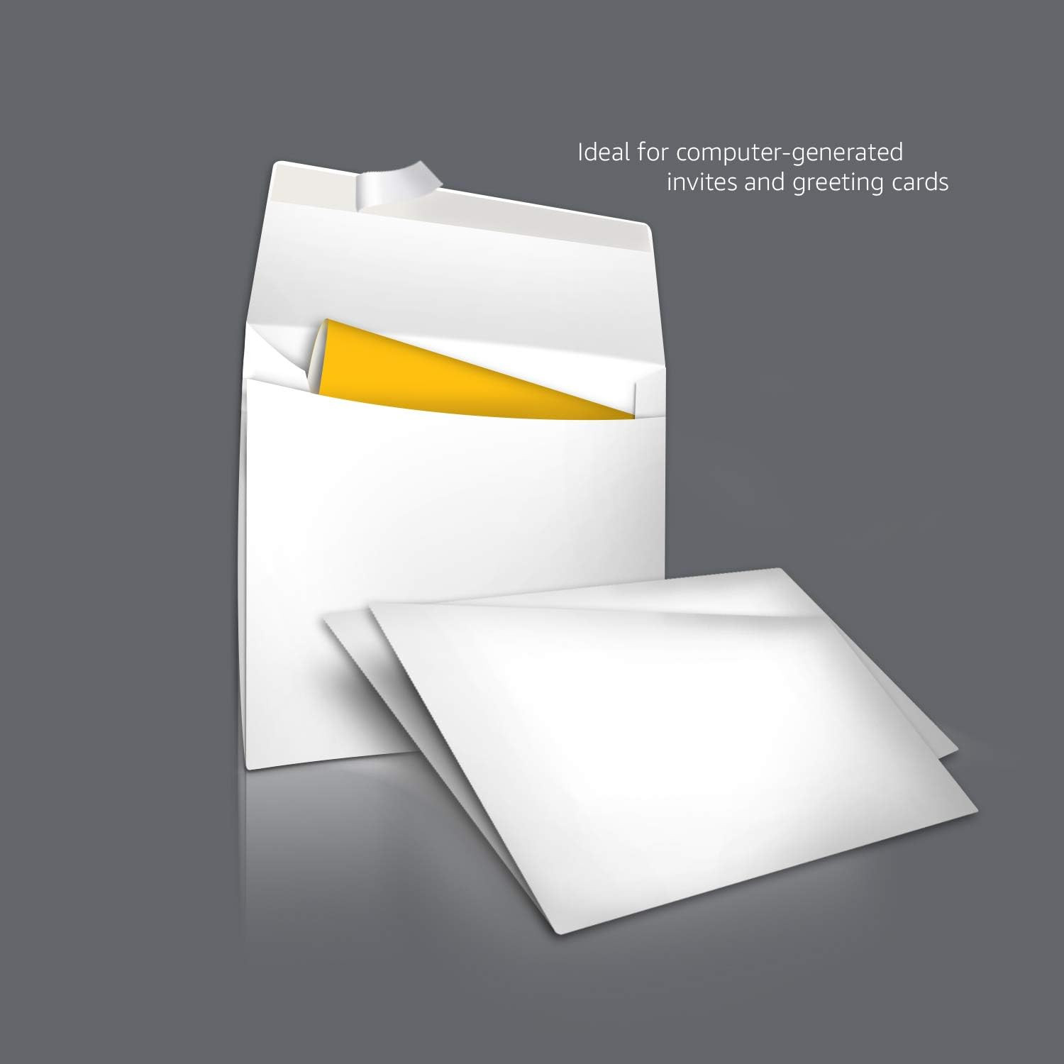 Amazon Basics A9 Blank Invitation Mailing Envelopes, Peel & Seal, No Licking, 5-
