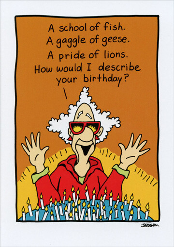 Describe Your Birthday Funny Birthday Card – Greeting Card by Oatmeal Studios