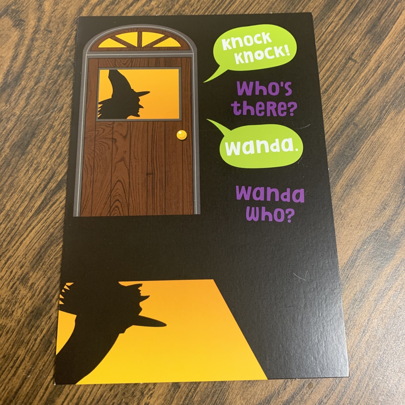 Happy Halloween Knock Knock Funny Who’s There 5”x7” Hallmark Greeting Card