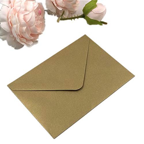 25 PCS Pearl Gold A7 Envelope 5.35×7.7 Inch Wedding Invitation Birthday Card