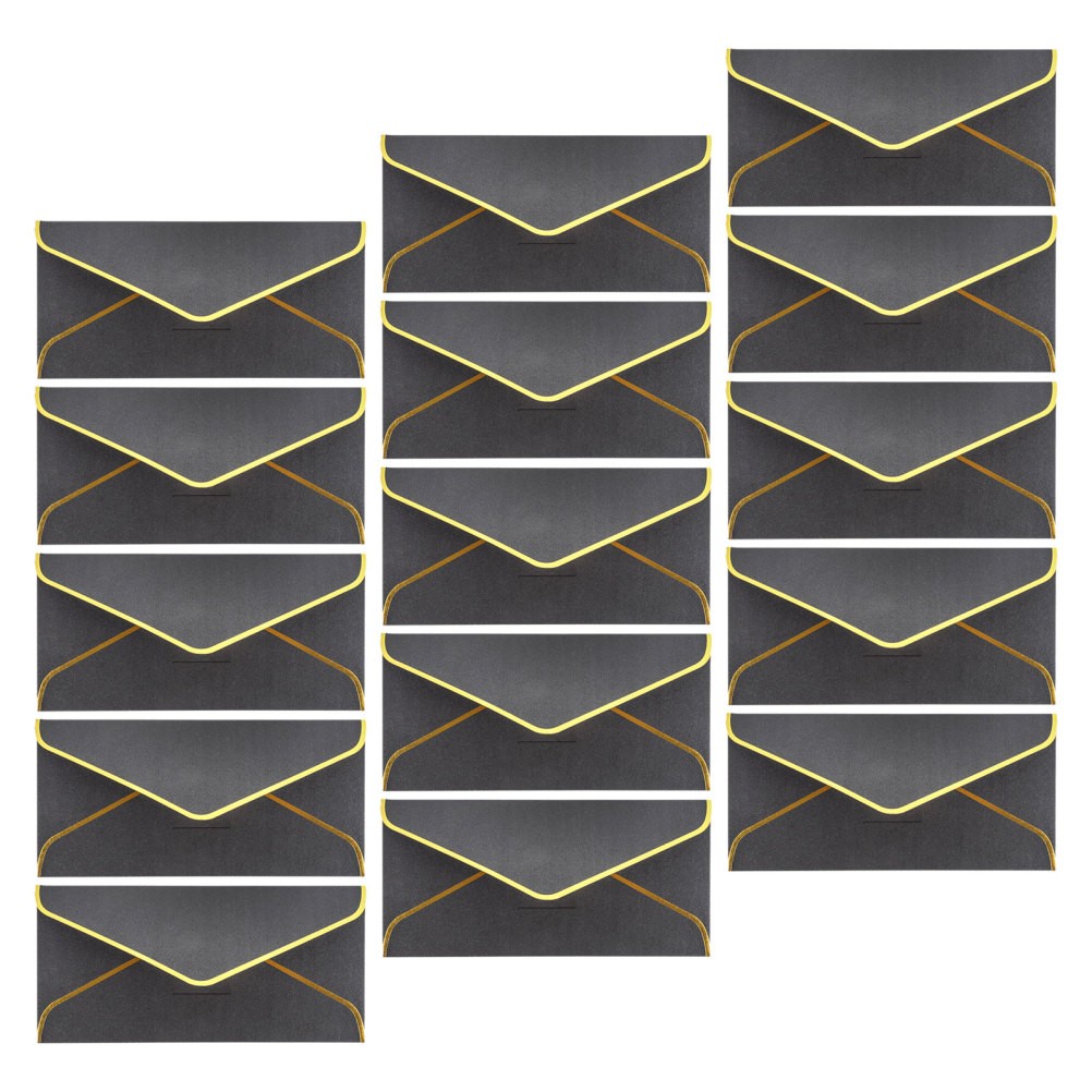 15Pcs Reusable Black Paper Envelopes for Wedding Invitation and Greeting Cards